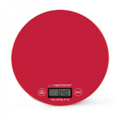 Кухонные весы Esperanza, 5 кг, красный, EKS003R