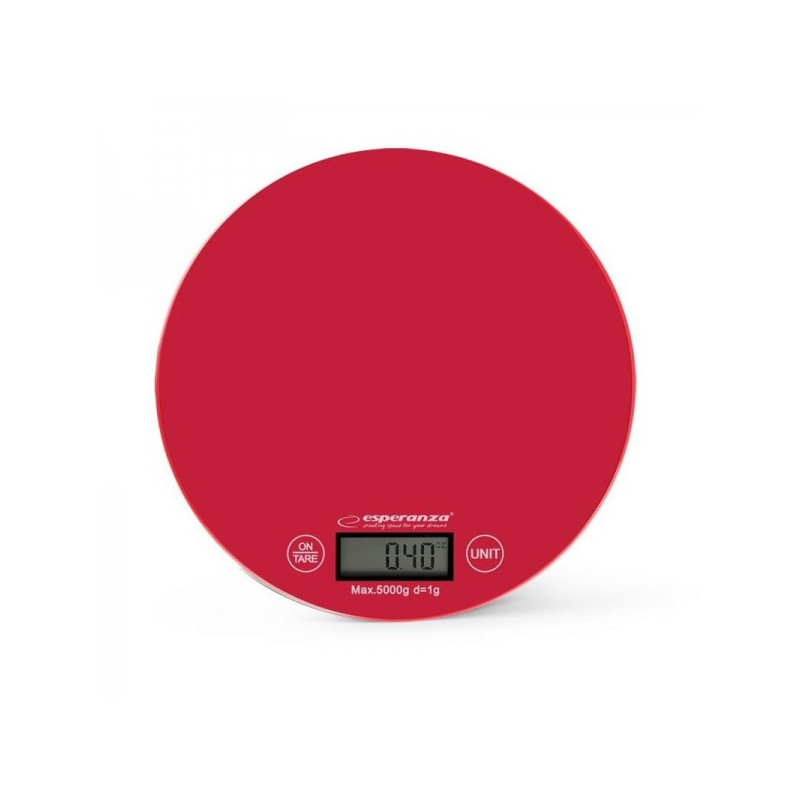 Кухонные весы Esperanza, 5 кг, красный, EKS003R