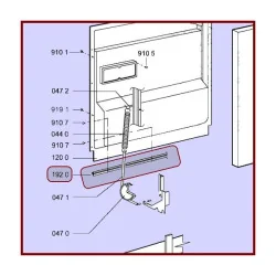 Whirlpool nõudepesumasina alumine uksetihend, 60cm masinatele, 481246668912