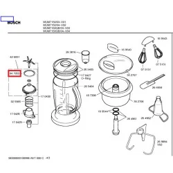 BOSCH blenderi kannu põhja tihend, 00047953