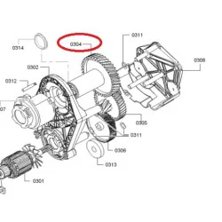 Bosch/Zelmer hakklihamasina hammasratas suur 00793638 Bosch/Zelmer hakklihamasina hammasratas suur 00793638