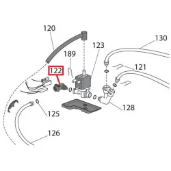 Патрубок 90° для электромагнитного клапана для кофемашин DeLonghi 5313218341