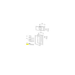 Snaige külmiku pudeliriiul, D357229-D, läbipaistev klaas