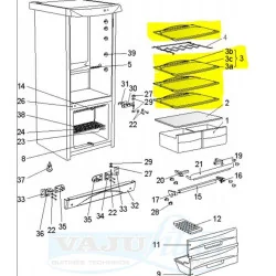 Полка для холодильников Snaige, D059026 495x280mm (стеклянная)