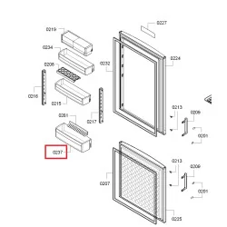 Дверная полка для холодильника BOSCH 00707344
