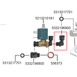 Переходник угловой помпы для кофемашины Delonghi, 5313210371