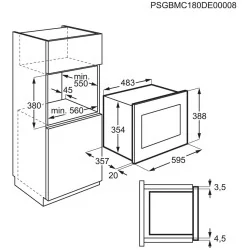 Интегрируемая микроволновая печь Electrolux (25 л), LMS4253TMK