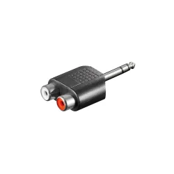 Üleminek 2xRCA pistik/ 6,35mm pistik