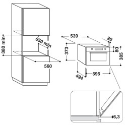 copy of Интегрируемая микроволновая печь Whirlpool (31 л), AMW730/IX