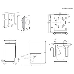Интегрируемая стирально-сушильная машина Electrolux, 8 кг/4 кг