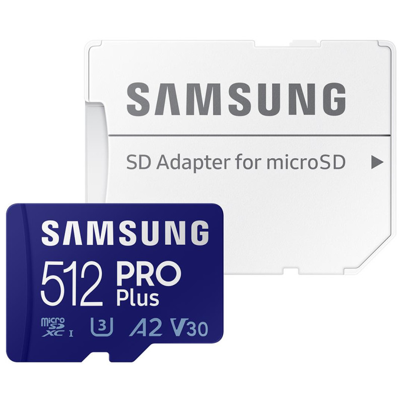 Micro SDXC mälukaart Samsung PRO Plus 2021 + SD adapter (512 GB), MB-MD512KA/EU