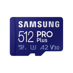 Карта памяти Micro SDXC Samsung PRO Plus 2021 + SD-адаптер (512 ГБ), MB-MD512KA/EU