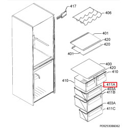 Ящик морозильной камеры (средний) для холодильника Electrolux, 8078750018