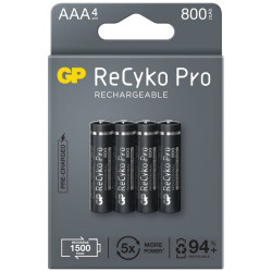 Батарея GP ReCyko+ Professional AAA/HR03, 800mAh