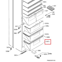 Electrolux/ AEG/ Zanussi sügavkülmiku alumine sahtel, 140184296055