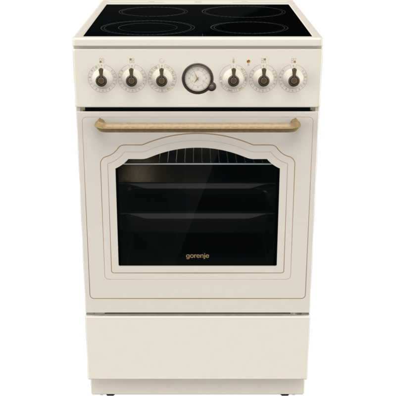 Керамическая плита Gorenje, ретро, 70 л, бежевый, GECS5B70CLI Керамическая плита Gorenje, ретро, 70 л, бежевый, GECS5B70CLI