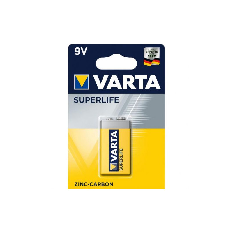Батарейка Varta 6F22, 9V