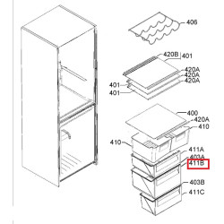 Electrolux/AEG külmiku sügavkülma keskmine sahtel, 140064944014