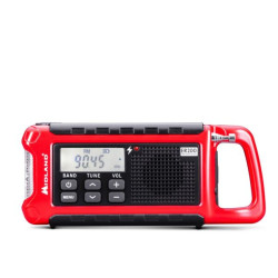 Радио Midland ER200, сигнал тревоги SOS, внешний аккумулятор, солнечная батарея, красный/черный, ER200