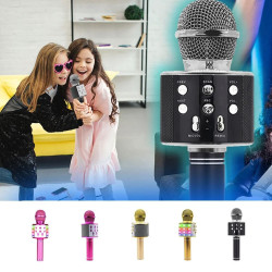 Микрофон для караоке с динамиком Manta MIC21PKL, розовый