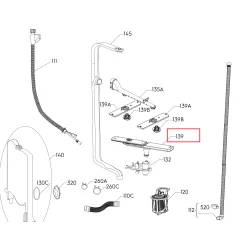 Разбрызгиватель (нижний) для посудомоечной машины Electrolux, Zanussi, AEG, 1173651215