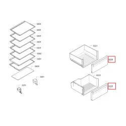 Панель контейнера для овощей для холодильника Bosch/Siemens, 11013219