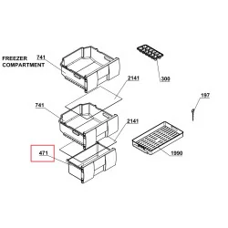 BEKO külmiku sügavkülmiku sahtel, alumine, 4541971000