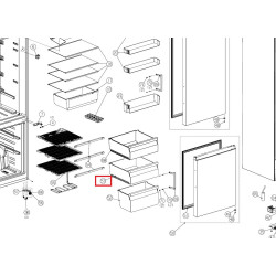 Hisense külmiku sügavkülma ülemine ja keskmine sahtel HK1933984