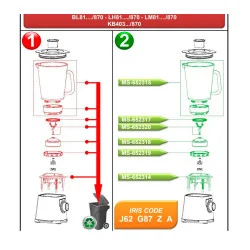 Кувшин для блендера TEFAL с насадкой, MS-653089