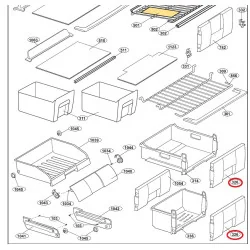 Панель ящика морозильной камеры Beko 4331790100, 4206620100