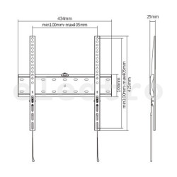 Настенное крепление для телевизора Gembird 32-55", WM-55F-02