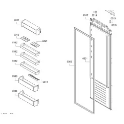 BOSCH integreeritava külmiku pudeliriiul 11036811