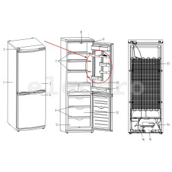 Atlant külmiku ukseriiul, 301543305900, kasutatud, 240mm