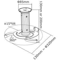 Projektori laekinnitus Neomounts, BEAMER-C80