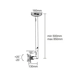 Televiisori laekinnitus Neomounts, FPMA-C050SILVER Televiisori laekinnitus Neomounts, FPMA-C050SILVER