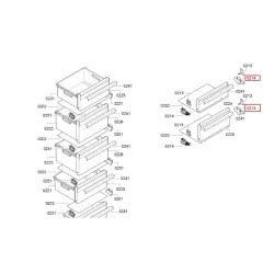 Накладка, правая + левая для холодильника Bosch/Siemens 00639092