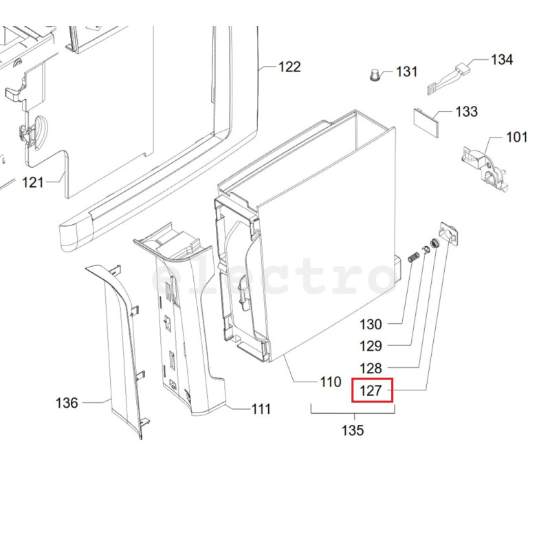 Держатель клапана контейнера воды для кофемашин PHILIPS, SAECO, 421944040061