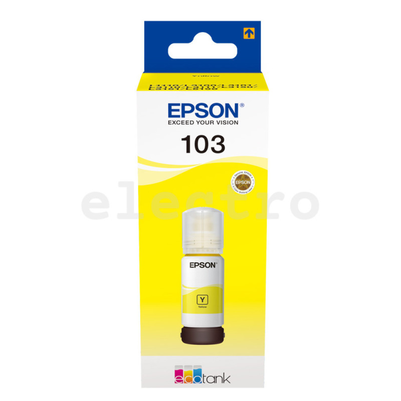 Tindimahuti täitepudel Epson 103 EcoTank / kollane, C13T00S44A