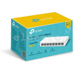 Настольный коммутатор TP-Link Switch 8-портовый, LS1008, 10/100Mbps