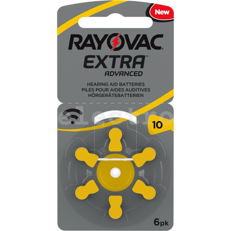 Батарейки для слухового аппарата, Rayovac Extra Advanced 10, PR70, 6 шт.