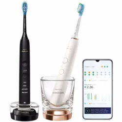 Комплект электрических зубных щеток с приложением Philips Sonic DiamondClean 9000, HX9914/57