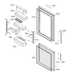 BOSCH külmiku keskmine ukseriiul, 11002517 BOSCH külmiku keskmine ukseriiul, 11002517