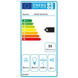 Integreeritav õhupuhasti Electrolux, 700m³/h, laius 54 cm, roostevaba teras, LFG716X