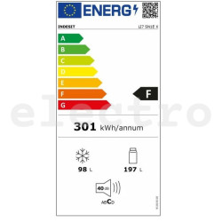 Холодильник Indesit, 197 л, высота 176 см, нерж. сталь, LI7SN1EX