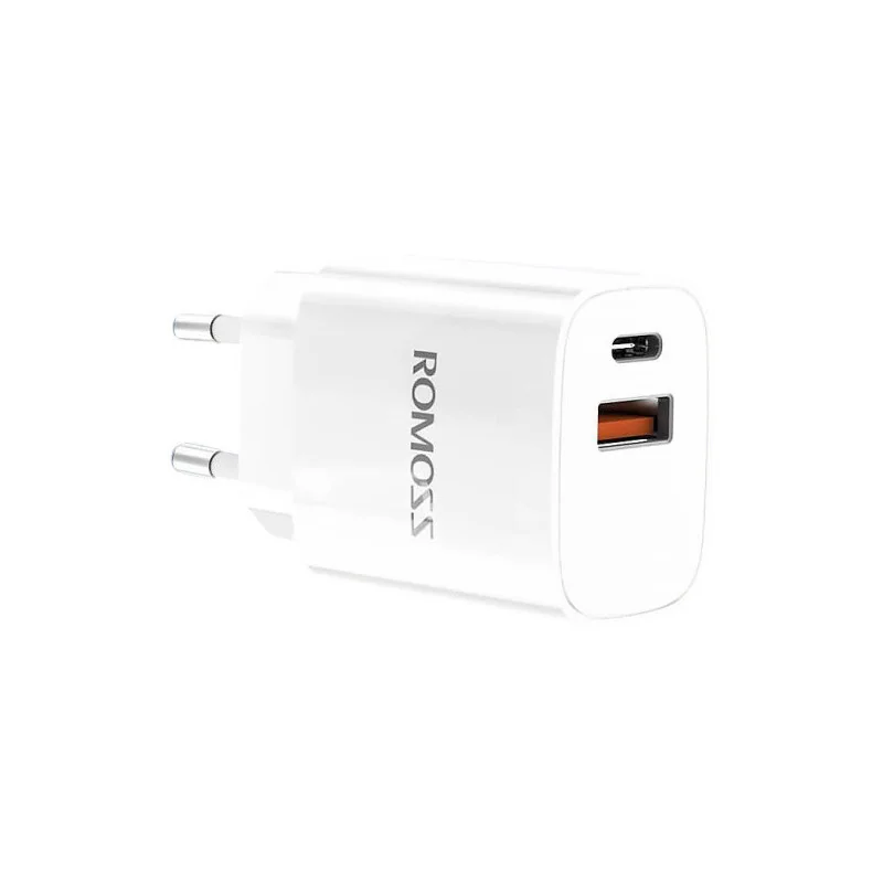 USB toalaadija Romoss AC20T, USB + USB-C, 20W USB toalaadija Romoss AC20T, USB + USB-C, 20W