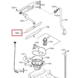 Разбрызгиватель (верхний) для посудомоечной машины Electrolux, Zanussi, AEG, Zanussi, AEG, 1526520307