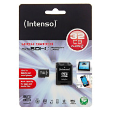 SDHC mälukaart, 32 GB, INTENSO Class 10, 3413480