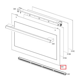 Electrolux elektripliidi väline ukseklaas 140037379140, 5611824698