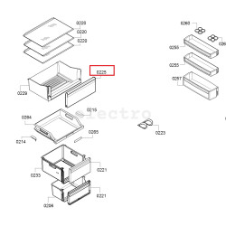 Панель ящика морозильной камеры Bosch/ Siemens (верхний), 12010595