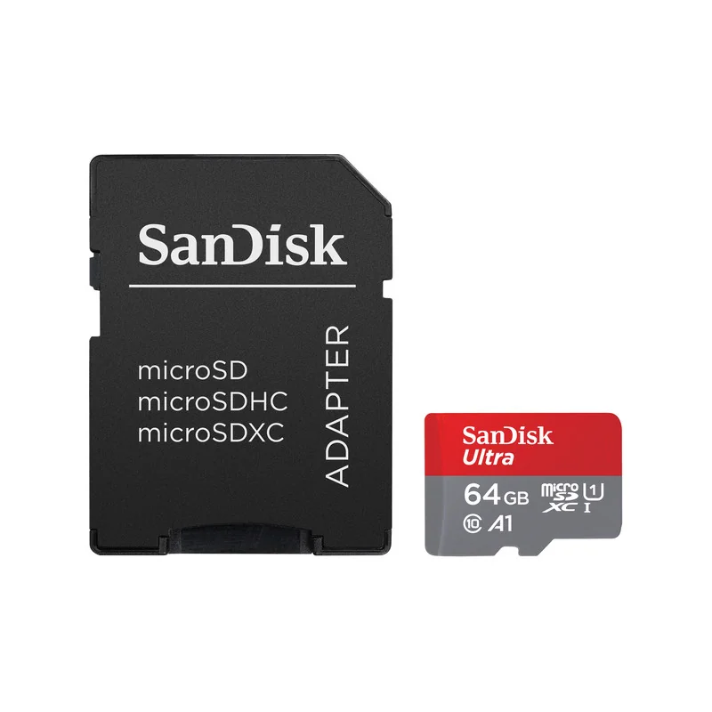 microSD mälukaart SanDisk Ultra + adapter (64 GB), SDSQUAB-064G-064GGN6MA